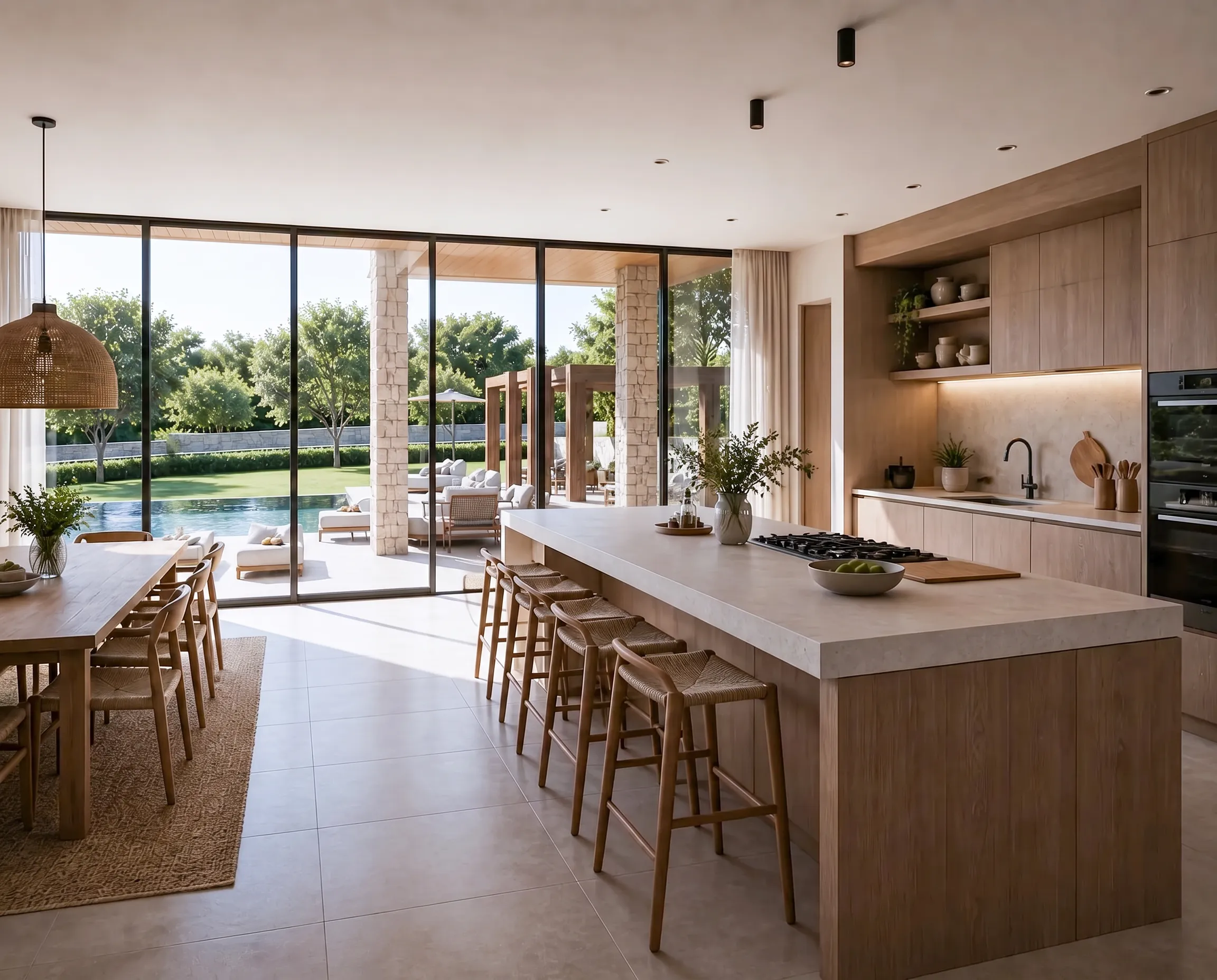 Casa Lumen — Cocina y comedor abiertos